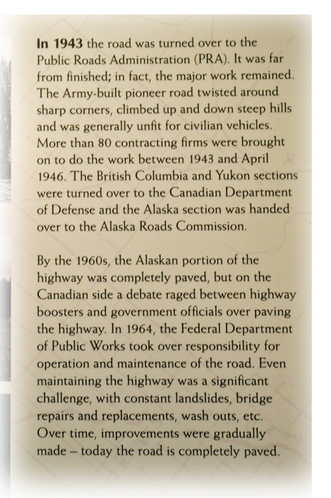 sign about the Alaska Highway